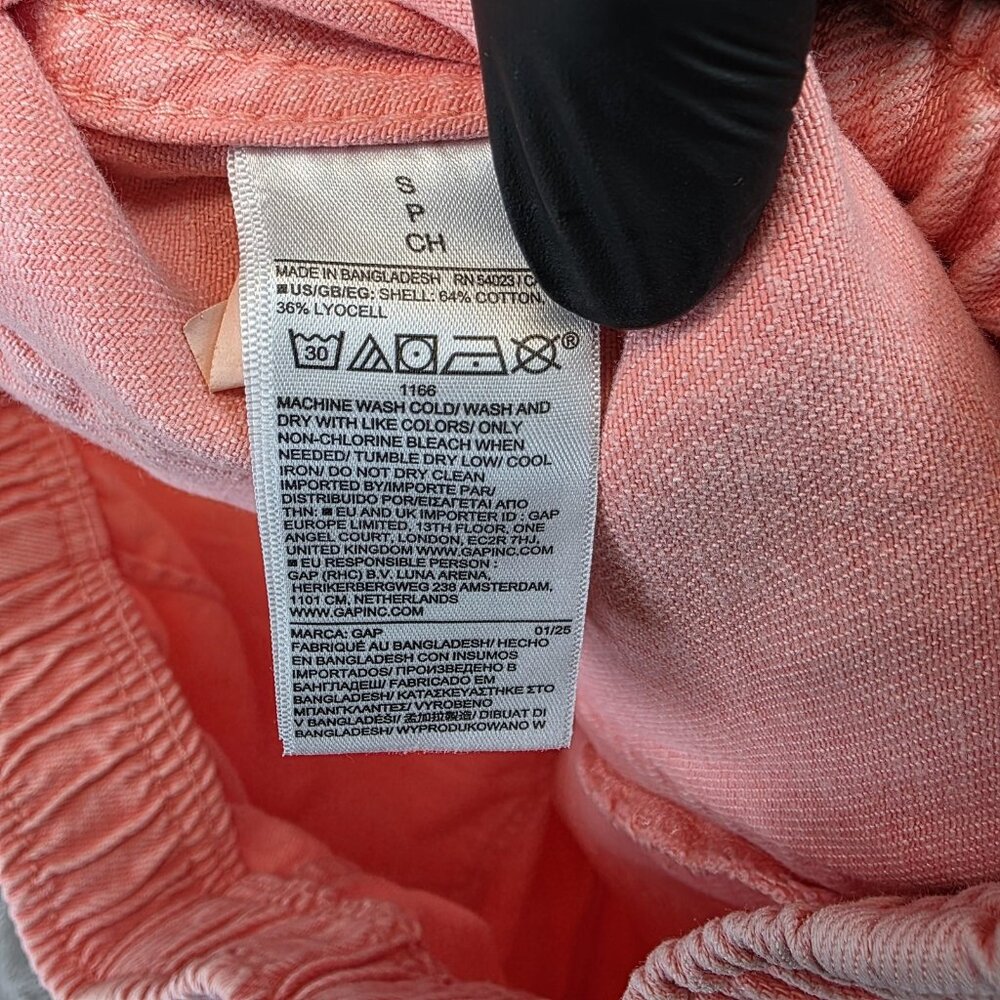 Gap pink drawstring waist, pull-on barrel pants. size S - Picture 4 of 12